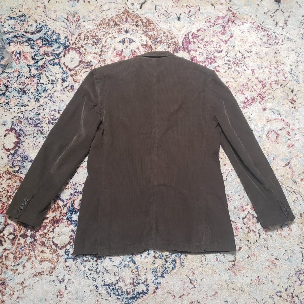 J. Crew Vintage Corduroy Blazer Olive Green Fine Wale Size Large Tall - Picture 5 of 13